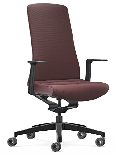 Interstuhl Pure Fashion Edition – Der Bürostuhl passt Sich an Gewicht und Bewegung des Nutzers an – ausgestattet mit der nachgewiesen ergonomischen Smart-Spring Technologie (Bordeaux/Weinrot)