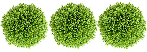 CIR OASES 8,9 cm dekorative Kugeln künstliche grüne Pflanze dekorative Kugeln, Schüsselfüller grüne Kugeln, 3 Stück