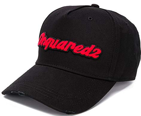DSQUARED2 Iconic Brand Logo Embroidered Baseball Cap Kappe Basebalkappe Hat