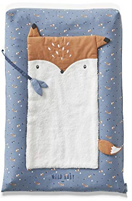 VERTBAUDET Baby Fox Wickelunterlage, Blau/Mehrfarbig TU