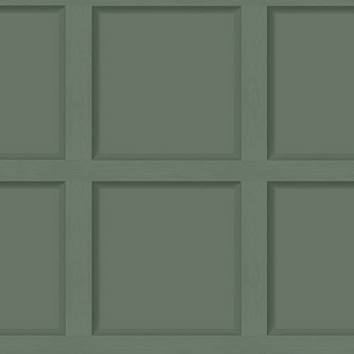 Holden Decor Rouleau de papier peint moderne effet 3D Panneau de bois 10 m Vert 12982