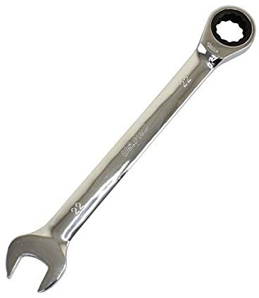 US PRO Tools 22mm Ratchet Spanner Wrench 72 Teeth Open & Ring End Wrench 3583