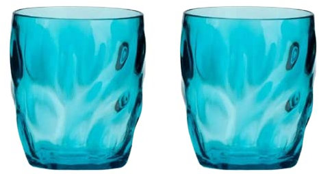 Flamefield 2 Pack Acrylic Short Tumblers Aqua 450ml,Melamine
