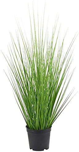 Aisamco Hierba Decorativa Artificial Maceta Verde Arbustos Artificiales Falsos Planta Hierba de Trigo Hojas Falsas Arbustos 60cm Altura para Decoración de Jardín de Oficina en casa