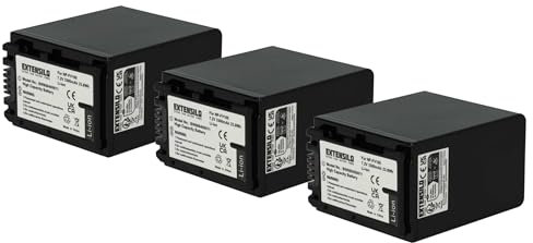 EXTENSILO 3x Battery compatible with Sony DCR-SR47R, DCR-SR47L, DCR-SR47, DCR-SR46E, DCR-SR47E, DCR-SR46 Camera DSLR (3300mAh, 7.4 V, Li-Ion)