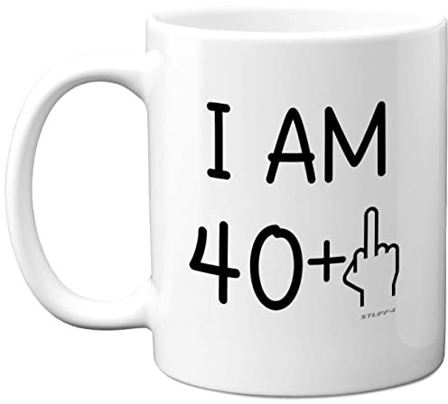 41st Birthday Gifts for Women Men, Rude Novelty Mug Middle Finger, Gag Joke Gifts, Perfect Funny Mugs for Birthday Present, 11oz Premium Ceramic Coffee Mug