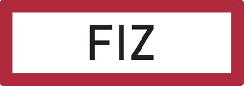 Dreifke® Aufkleber Feuerwehrschild, FIZ (Feuerwehr-Informationszentrale), 105 x 297 mm, DIN 4066 Folie selbstklebend 297x105mm