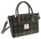 Glen Appin Harris Tweed Tote Handtasche - LB1228 Brora, Col 107 Green Plum Check, Small