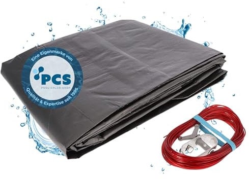 Duraol Poolabdeckung oval I 8,00 x 4,00 m I Hochwertige Poolplane oval mit Materialstärke 220g/m² I Robuste Schwimmbad Abdeckung oval mit Randverstärkung I Beidseitig beschichtet & wasserdicht