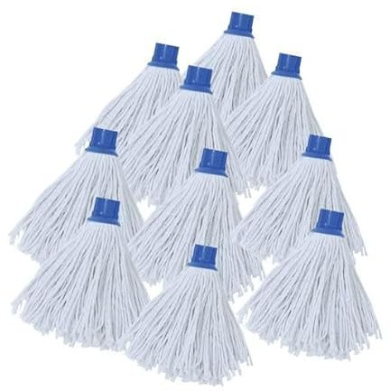 MSV Lot de 24 Franges à serpillière de Rechange en Coton 150gr Blanc