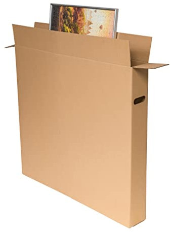 karton-billiger | Bilderkarton Leinwandkarton Gemäldekarton Versandkarton 900 x 120 x 800mm | 5 Stück