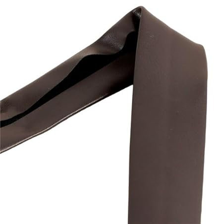 MYMERCERIE Schrägband, Kunstleder, Metall, 27 mm, Braun, Meterware