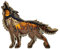 Holzschnitzerei Wolf Ornament Heulender Wolf Statue Wolf Geschenk Statuen für Heimdekoration, 3D ästhetische Wolf Wandkunst Skulpturen für Wohnzimmer dekorative Wohnaccessoires Schreibtischdekoration