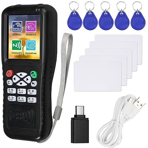 Gaocinys RFID-Kartenleser, Kopierer, Duplikator, volle ID/IC-Frequenz mit kostenloser Software, Smartphone-App, Dekodierung, NFC, Simulieren zum Kopieren von Zugangskontrollkarten