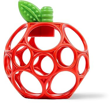 Bright Starts Oball Easy Grasp Apfel Beiring Spielzeug, Hold My Own Collection, BPA-frei, Unisex, Neugeborene und lter