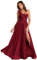 Ever-Pretty Abito Dmigella Donna Linea ad A Abiti Lunghi Donna da Cerimonia Borgogna48