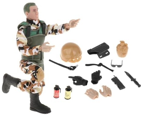 Perfeclan Action Figure Modello in Scala 1:6 dei Soldati, Set da Gioco con Action Figure da 12 Pollici per Adolescenti, Ragazzi e Ragazze, Bambini, a Green Verde