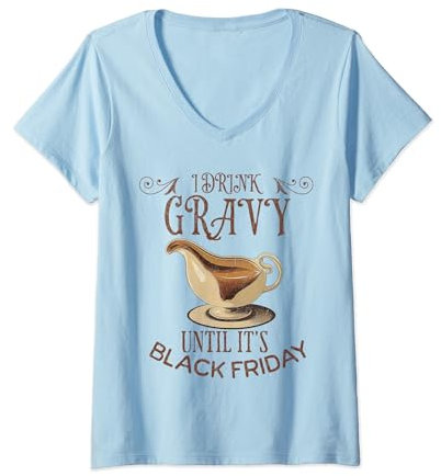 Gravy Outfit Funny Thanksgiving Dinner Costume | Gravy Boat V-Neck T-Shirt