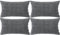 Ci & Ci 4er Set Deko Kissenbezug 30x50 cm, Dunkelgrau Kordsamt Kissen Sofakissen Dekokissen Zierkissen, Flauschig Kissenbezüge Kissenhülle für Sofa Couch