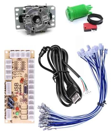 USB Arcade Joystick Circuit Board DIY Board PC Joystick Control Small Card Chip Fighting Machine Game Console Joystick (4.8 mm with 4.8 mm)