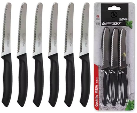 KROWN set de cuchillos de cocina (Set 6 Cuchillos Mesa)