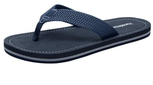 Harssidanzar Chanclas de hombre,Casual,Chanclas de surf,Chanclas de playa,chanclas de ducha,Chanclas de verano antideslizantes resistentes al desgaste,Sandalias HM001EU,Marina,Tamaño 43