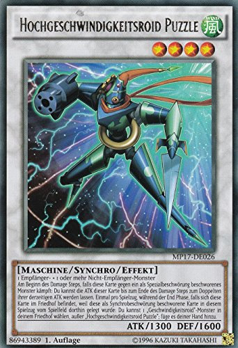 MP17-DE026 - Hochgeschwindigkeitsroid Puzzle - Rare - 1. Auflage - DEUTSCH - 2017 Mega-Tin Mega Pack - mit LMS Trading Fieldcenter-Karte Yugioh