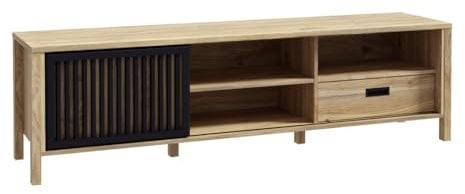 DEINE TANTE EMMA JTNT133L-M635 TV-Unterschrank Lowboard JYTANA Fernseher Kommode für HiFi Mauvella Eiche ca. 175 x 50 x 41 cm