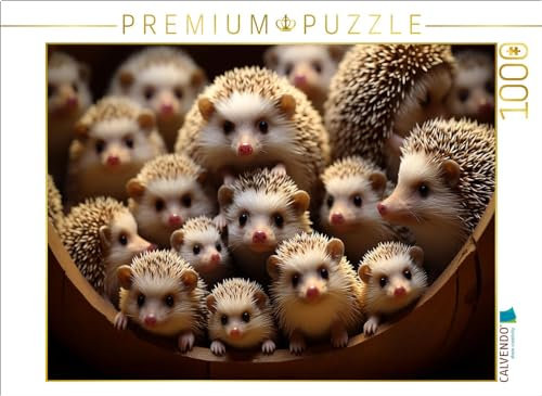 CALVENDO Puzzle Viele Igel auf einem Bild | 1000 Teile Lege-Größe 64 x 48 cm Foto-Puzzle für glückliche Stunden