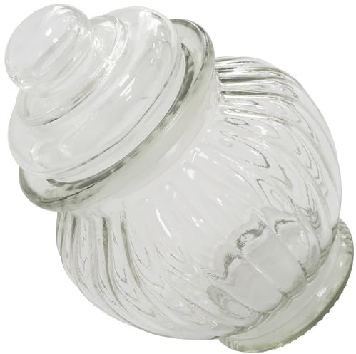 AERZETIX - C70520 - Azucarero dispensador frasco de azúcar de vidrio en relieve 12.5x8.5cm con tapa - color transparente - café té desayuno restaurante cocina utensilios azúcar moreno