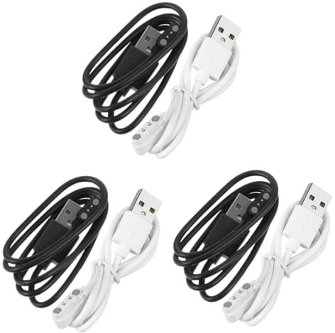 UKCOCO 6 Stück Uhren Ladekabel Magnetisches Kabel Für Smartwatch 2 Poliges Smartwatch Ladegerät Smartwatch 2 Poliges Ladegerät Smartwatch Versorgung Magnetische Ladeleitung 2