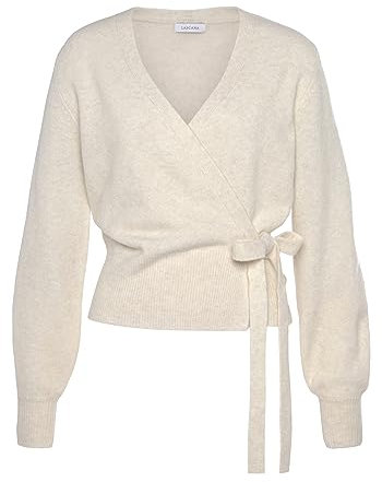 Lascana Damen Wickelstrickjacke