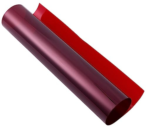 MOLUCKFU Sonnenfilter Folie aus Pet Lichtfilterfolie für LED Licht und Fotoblitz Rot Zuschneidbar Farbkorrektur für Bühne und Party