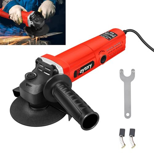115mm 4.5inch Electric Angle Grinder, 2000W Angle Grinder Power Tool, 11000 RPM, 2-Position Adjustable Auxiliary Handle, Corded Mini Angle Grinder for Cutting, Grinding and Polishing