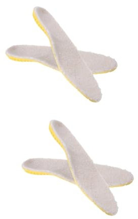 Healeved 2 Paar Winterwarme Einlegesohlen Weiche Hausschuhe Flauschige Hausschuhe Für Männer Innensohle Aus Lammfell Fußwärmer Schuh Warme Einlegesohlen Halten Schuhpolster Beige Eva