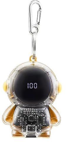 VALINK Key Ring Mini Power Bank Portable Charger 1500mah Power Bank Small and Cute Battery Pack for Camping Picnic Type-C Plug