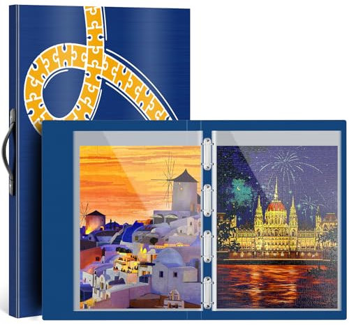 Nariolar Puzzle-Aufbewahrungsordner für 500 Teile – 10 HD-Taschen, Platz für 20 Puzzles,Staubdichtes & schützendes Puzzle-Zubehör, Ideal zum Aufbewahren und Ordnen von Puzzles