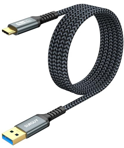 SUNGUY Câble USB C, [10 pièces 1,5m] Câble USB A vers C 10 Gbps Câble en nylon tressé de Compatible avec iPhone 16/15 Pro Max, Galaxy S24/S23 Ultra, Android Auto