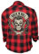 Gasoline Bandit Rockabilly Worker Herren-Hemd schwarz-rot kariert Reine Baumwolle - Rebel Rules