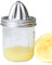 Jar Extracteur de jus avec couvercle, 86 mm, couvercle en verre, presse-agrumes, presse-agrumes manuel, bouchon de bouteille en verre, alésoir d'agrumes, outil d'acide citrique, pression manuelle