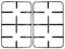 Franza - Kit 2 griglie per Tecnogas D52NXS in ferro smaltato nero lucido 419 x 276 mm. per cucina piano cottura - P5970/KIT