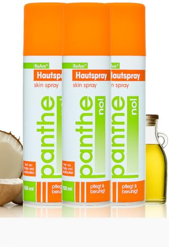 ReAm | Panthenol Hautspray | Für strapazierte und gereizte Haut | Effektive Unterstützung bei Regeneration der Haut | Mit besonders hohen Anteil an hautpflegendem Panthenol (ca. 5%) | 3 x 150ml