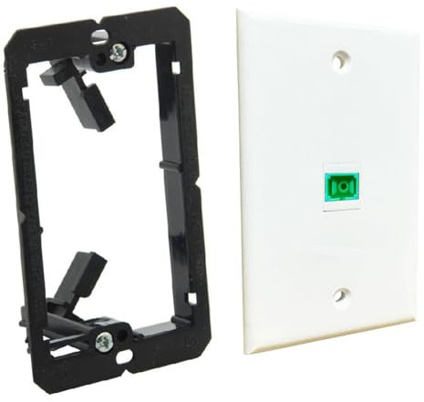 Kueohse Plaque murale en fibre optique 1 port SC Simplex Plaque murale en fibre optique avec support de à 1 vitesse , A