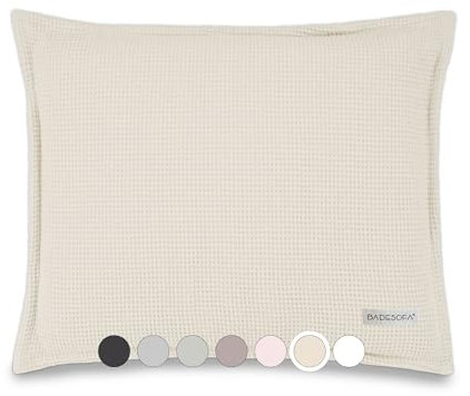 SAUNASOFA Saunakissen 40x50 cm aus Baumwolle - Waschbar & hitzebeständig - Kopfstütze für Sauna & Infrarotkabine - Wellness Zubehör für Sauna & Infrarotsauna in Nature