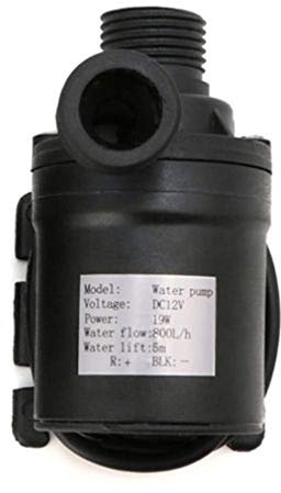 Bomba sumergible pequeña ajustable Mini bomba de agua sumergible con motor sin escobillas DC12/24V 800L/H, eléctrica, resistente al calor(12V)