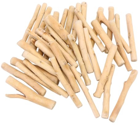 Treibholzstäbe für Kinder, 250g Packung, 10cm, Braun | Naturbelassene Holzstücke mit Rinde, zum Bemalen, Bekleben, Färben, für Bastelarbeiten, Büro und Zuhause