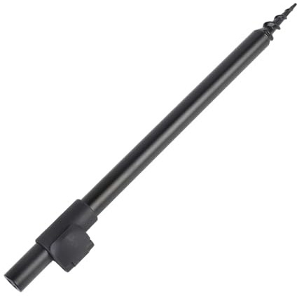 ERYUE Verstellbarer Angel-Bankstick aus Aluminiumlegierung für Bissanzeiger, Reise-Camping-Angelrutenhalter für Süßwasser-Salzwasser-Abenteuer, 60–110 Cm, Schwarz (30-50cm)