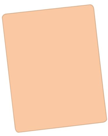 Silikon Übungshaut 1mm, Beidseitig Blank für Tattoos | Make Up Übungen, Flexible Oberfläche mit Hautähnlichem Gefühl, Wiederverwendbar, Orange, 1 Stück