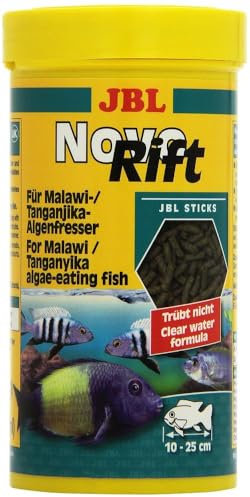 JBL NovoRift 30293 Alleinfutter für aufwuchsfressende Buntbarsche, Sticks 250 ml