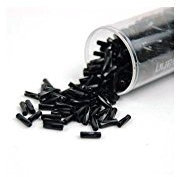 Black Bugle Beads Twisted 7mm